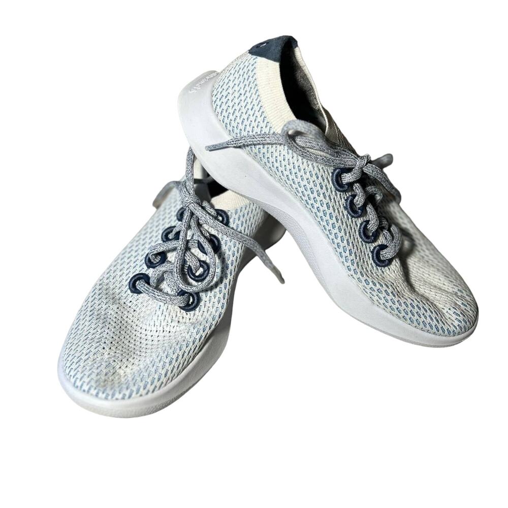 Allbirds women’s tree dasher sneakers gray white sz 9 athletic running comfort
